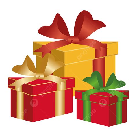 Christmas Gift Box Set, Christmas Giftbox Vector, Christmas Vector ...