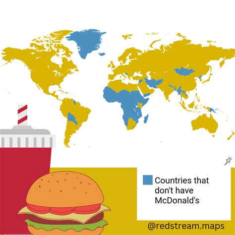Countries that don't have McDonald's : r/Maps