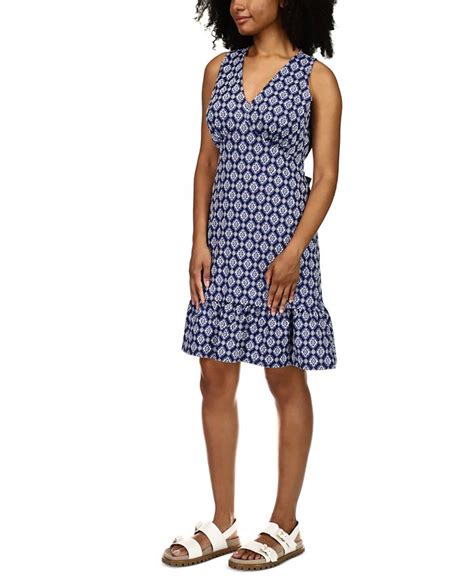 Michael Kors Jacquard V-Neck Dress - Macy's