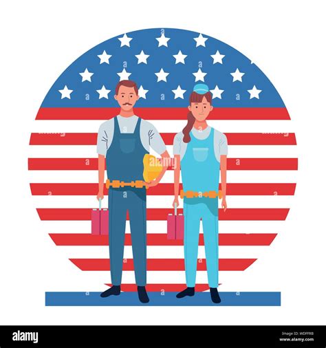 labor day employment celebration cartoon Stock Vector Image & Art - Alamy