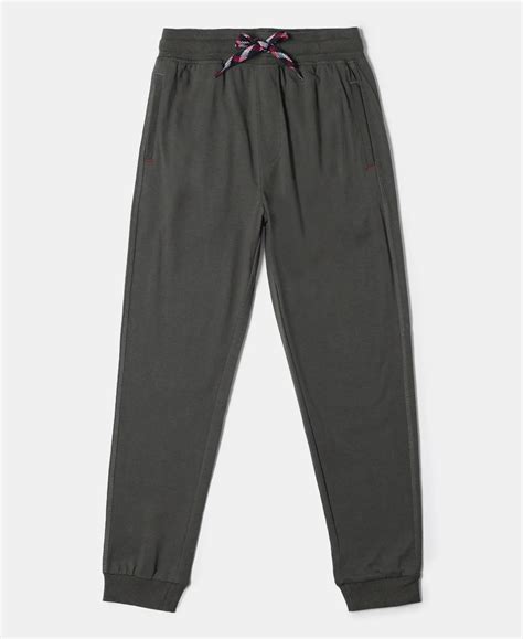 Buy Boy's Super Combed Cotton Rich Joggers with Ribbed Cuff Hem - Deep ...