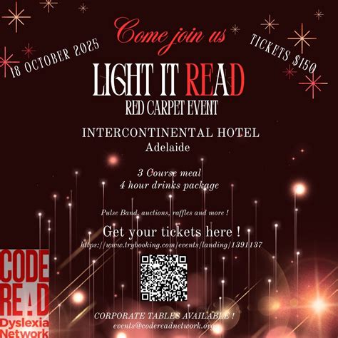 Light it REaD. Red Carpet Event, InterContinental Hotel, Adelaide ...