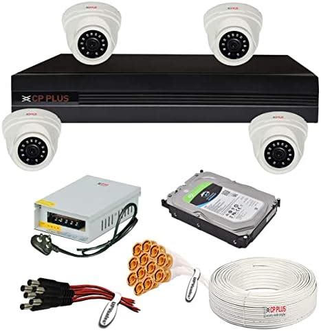 Buy CP PLUS Wired 1080P HD Camera Combo Set with 4Ch DVR, 2 Dome 2 ...