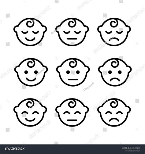 Baby Face Icon Baby Boy Facial Stock Vector (Royalty Free) 2471495239 ...