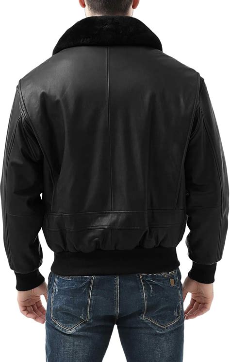 Buy Landing Leathers Men Premium Navy G-1 Goatskin Leather Flight ...