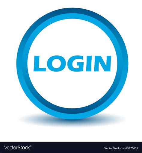 Blue login icon Royalty Free Vector Image - VectorStock