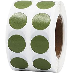 Olive Green 1/2" Inch Round Adhesive Labels 1,000 Color Coding Dot ...