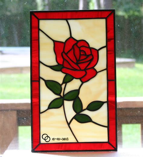 Stained Glass Roses Panels at Robert Castle blog