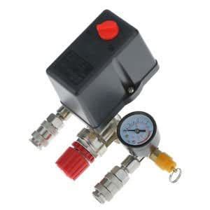 Air Compressor Pressure Valve Switch Control Manifold Regulator Gauges ...