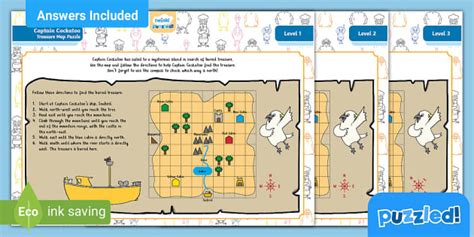 Captain Cockatoo Treasure Map Puzzle - Twinkl - Kids Puzzles