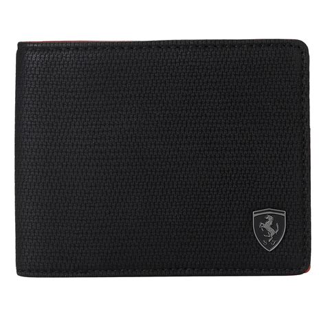 PUMA Black Polyurethane Unisex-Adult Travel Accessory- Bi-Fold Wallet ...