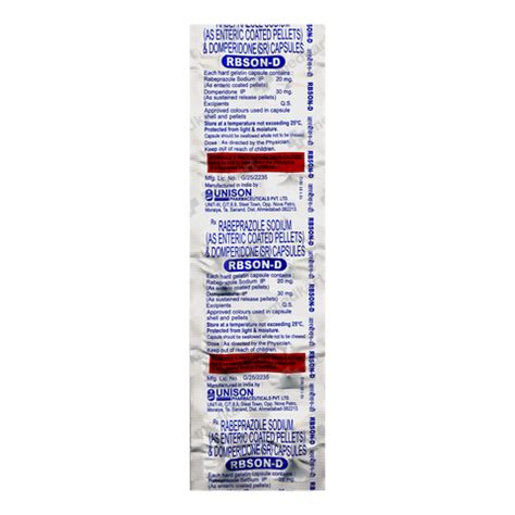 RBSON D CAPSULE 10'S, Price, Composition & Generic Alternatives - Medkart