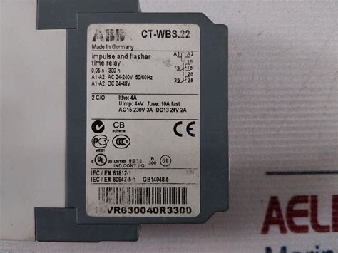 Abb Ct-wbs.22 Impulse And Flasher Time Relay 1Svr630040R3300 – Aeliya ...