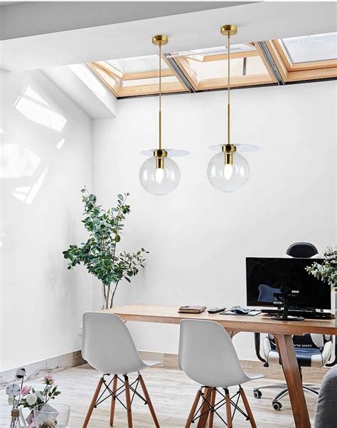 Lampadario A Sospensione Nordico In Vetro E Noce - Diametro 23 Cm, Attacco E27, Regolabile In Altezza, Per Cucina, Soggiorno, Bar