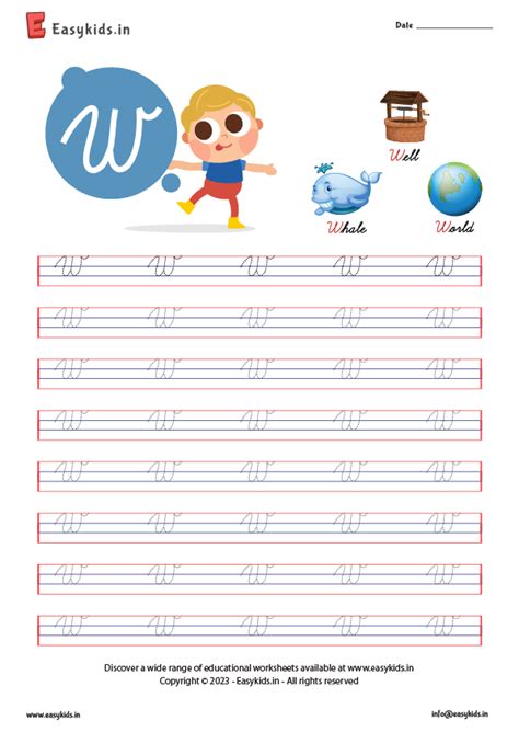 Capital Letter Cursive Worksheet by Easy Kids - EasyKids.in