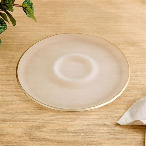 Buy Frostra Hernan Frosted Glass Chip and Dip Platter from Home Centre ...