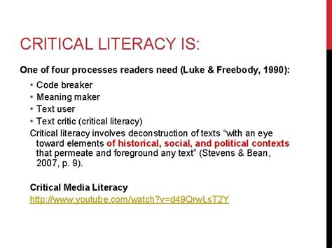 Critical Literacy Examples 的图像结果