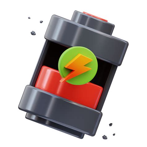 3d render illustration of low battery energy icon, ecology 18795798 PNG