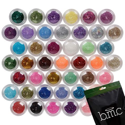 BMC 45pc Mixed Color Design Shapes Nail Polish Art Shinny Sparkle ...