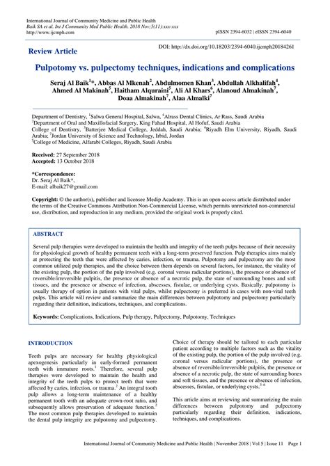 SOLUTION: Pulpotomy vs pulpectomy techniques indications and - Studypool