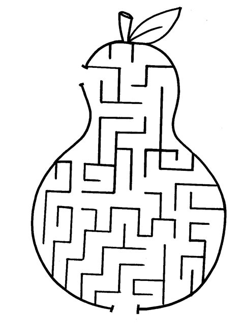 Collection of Maze Coloring Pages - Free Printable