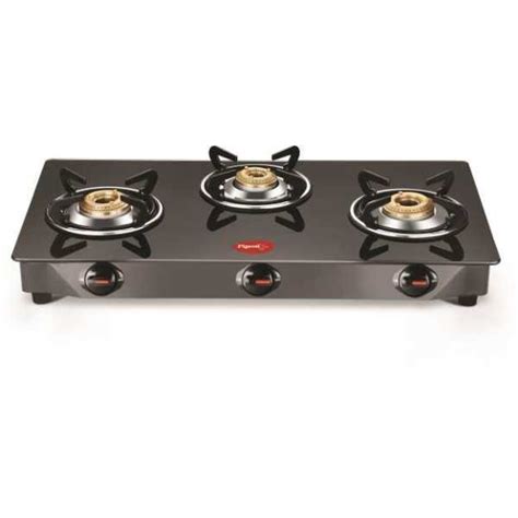 Pigeon Brunet Glass Manual Square Gas Stove (3 Burners) Price in India ...