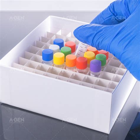 100 Wells Cryo Cardboard Freezer Box Adaptable 0.5mL Cryogenic Vial ...
