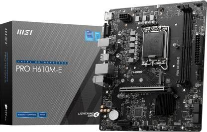 MSI PRO H610M-E LGA 1700Socket Micro-ATX Intel H610 Chipset DDR5 ...