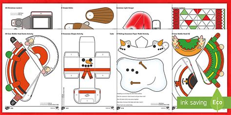 Manualidades Navideñas con geometría| Twinkl Primaria