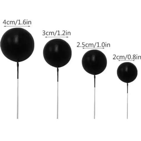 Black Faux Ball Cake Topper – 20 Piece Cake Decor Balls