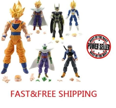 Buy Japanese Anime Set 6Pc Action Figures Dragonball Z DBZ SS Goku ...
