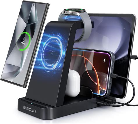 Amazon.com: GEEKERA Wireless Charger for Samsung, 3 in 1 Foldable Wireless Charging Station for ...