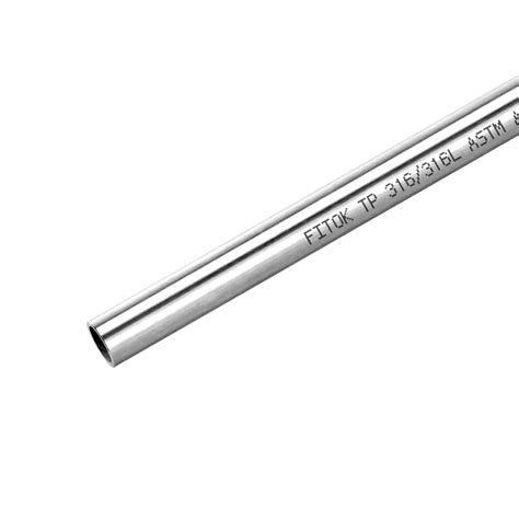 FITOK 316/316L Stainless Steel Seamless Tubing 1/2" OD × 0.035" Wall × ...