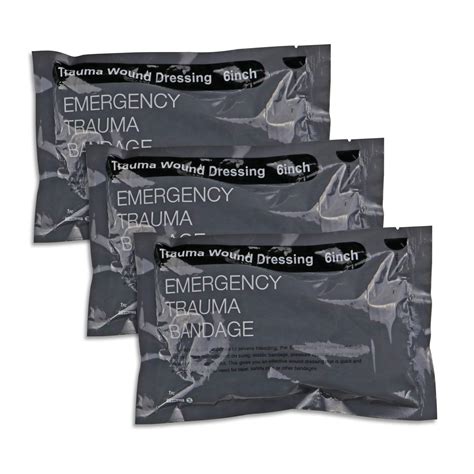 Israeli Emergency Bandage 6 Inch 3 Pack Compression Bandage Trauma ...