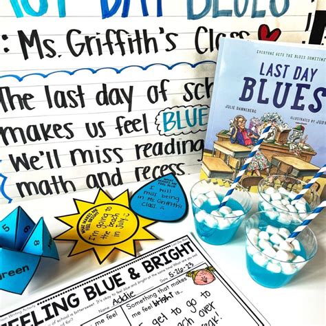 Last Day Blues Read Aloud Activities and Blues Juice Snack | Hollie ...