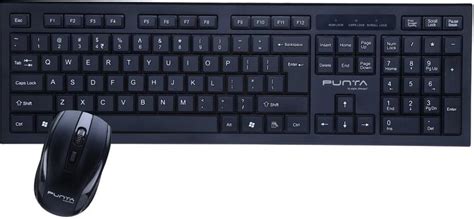 Punta P-KB601 Wireless Keyboard & Mouse Combo Set Full Sized Wireless ...