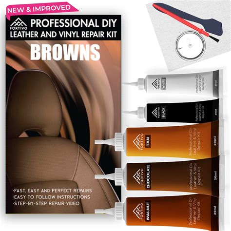 Amazon.com: Leather Repair Kits for Couches Brown- Vinyl Repair Kit ...