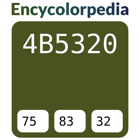 Army green / #4b5320 Hex Color Code, RGB and Paints | Палитры, Цветы ...