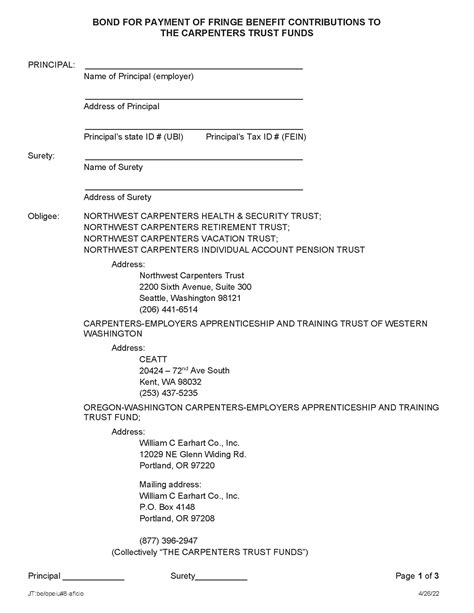 The Carpenters Trust Funds Payment of Fringe Benefit Contributions to ...