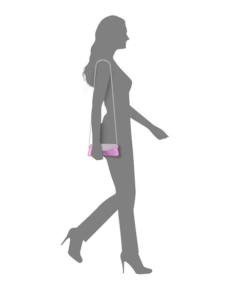 Womens Joselyn Pink Crystal Flap Mirror Metallic Patent Clutch Bag ...