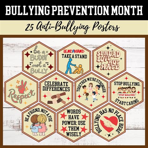 National Bullying Prevention Month Bulletin Board Set-25 Anti Bullying ...