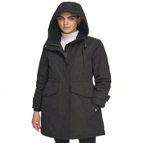 Calvin Klein Parka With Faux Sherpa Hood | SHEIN USA