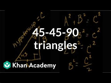 45-45-90 triangles - Right Triangles and Trigonometry, Geometry Video ...