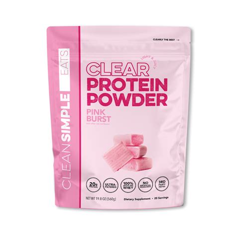 Clear Protein Powder | Pink Burst (20 Servings) – Clean Simple Eats