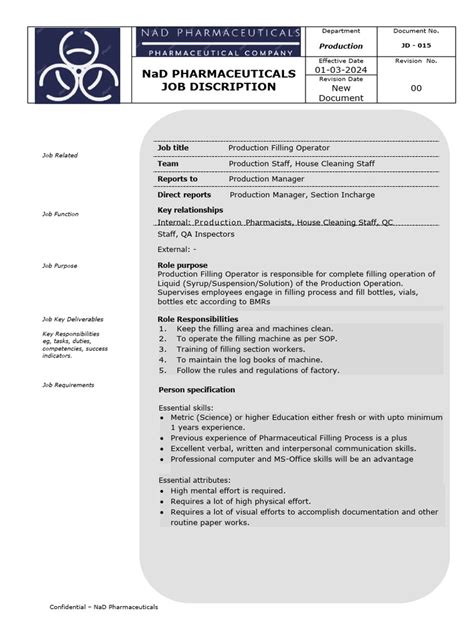 Image result for Job Description Production Operator Example