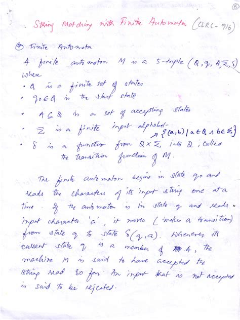 Image result for String Matching with Finite Automata