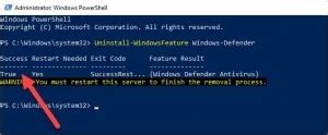 Image result for PowerShell Script to Uninstall Windows Defender