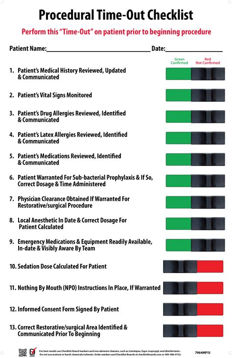 Image result for Time Out Procedure Checklist