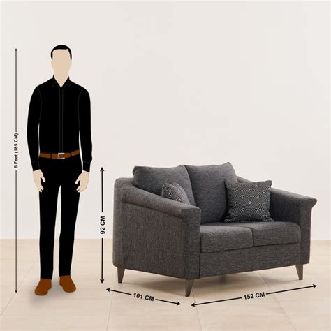 Buy Reinvented Heritage Fabric 3+2 Seater Sofa Set with Cushions - Grey ...