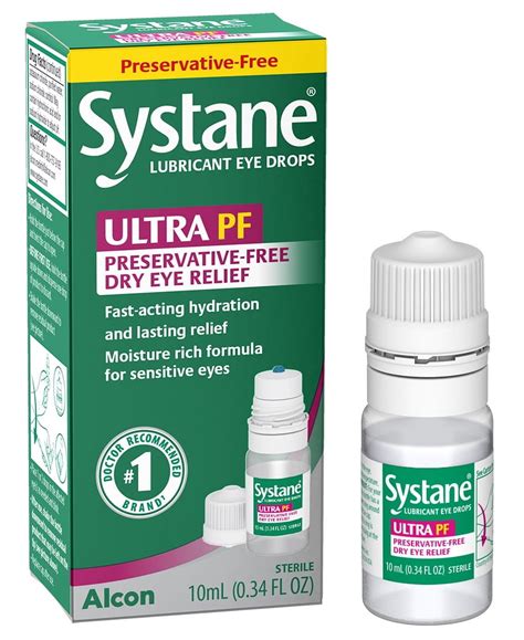 SYSTANE ULTRA Preservative Free Sensitive Eye Drops for Dry Eye Relief, Multi-Dose Bottle 10ML ...